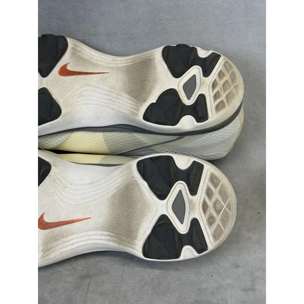 Nike Training Shoes Womens Size 8.5 White Gray‎ Lunarlon Sneakers 628539-002